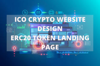 create ico website,ieo,cryto website, token landing page,cryptocurrency site