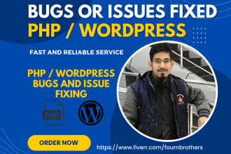 expertly fix PHP and wordpress bugs