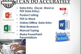 do accurate web research, data entry copy paste job