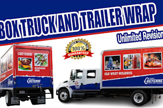 design professional, outstanding box truck wrap, food truck and trailer wrap