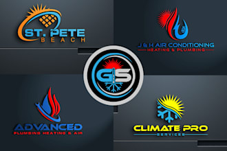create plumbing heating air hvac electrical solar logo