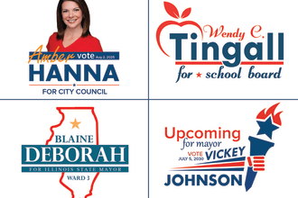 do creative political campaign logo