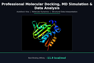 professionally perform molecular docking, MD simulation, data analysis