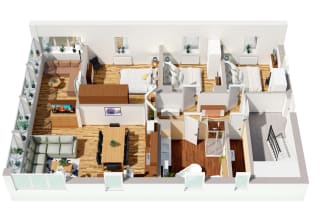 create 3d floor plan from 2d and render