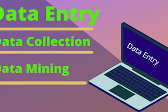 do copy paste, data entry