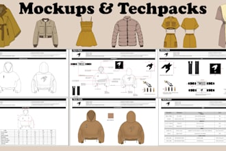create tech packs and technical flats for fashion clothing