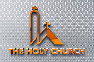 do modern church ministry christian or religious logo design