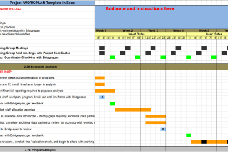 design project plan gantt chart on excel