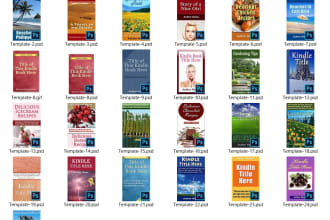 send you 25 kindle book cover PSD templates