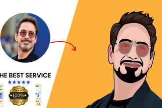 create your photo into an awesome cartoon portrait