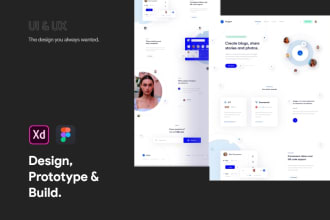 design stunning web template in PSD, xd or figma website