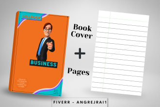 book cover design with pages
