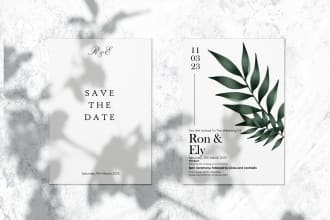 design a minimalist wedding invitation card