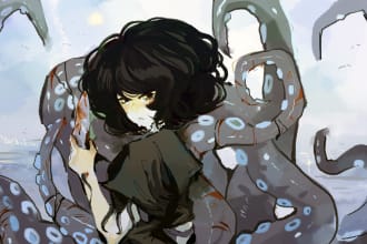 draw a sfw anime stylized art