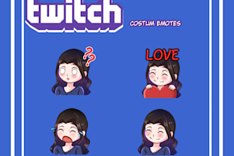 draw chibi custom emotes for streamers and vtuber
