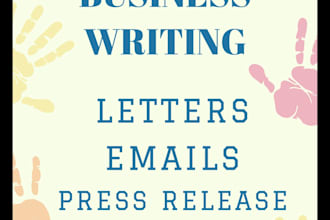 write business related writing for you