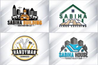 create construction, real estate, commercial, handyman, business, hvac logo