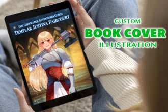 create a novel cover with anime style