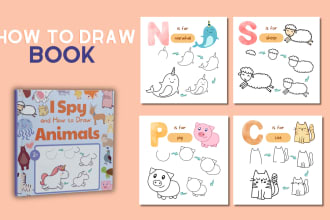 create how to draw step by step learning for KDP, etsy and others