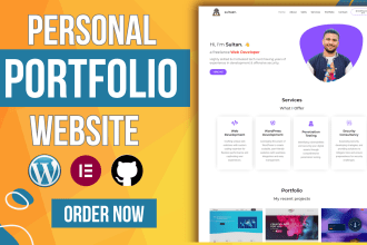 create personal portfolio or resume website on wordpress or github