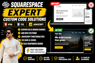 customize squarespace website, CSS, javascript, bug fixing