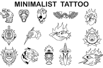 draw custom minimalist tattoo design
