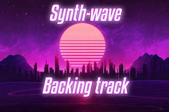 write a synthwave backing track