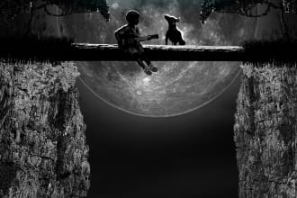 do black and white beautiful photo on photoshop