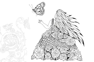 draw coloring book pages or books for adults