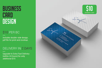 design a professional business card or a full stationary