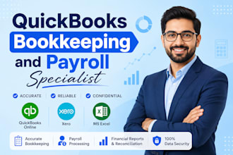 do bookkeeping, clean up, bank reconciliation and payroll in quickbooks