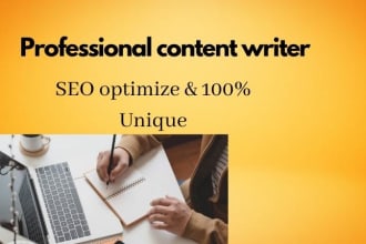 write SEO friendly website content and article
