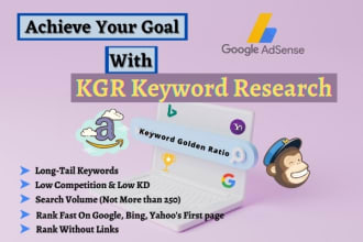 do kgr keyword research that ranks on google first page within weeks