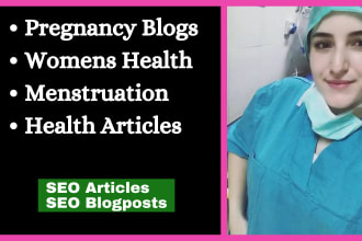write articles about women health, pregnancy, health and fitness blogs