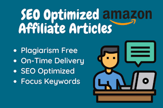 write SEO amazon affiliate articles or blogs