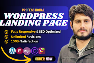 design high converting wordpress elementor landing page