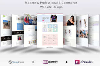 design ecommerce or online store website with woocommerce, elementor