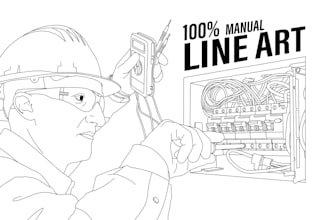 draw clean and detailed line art illustrations