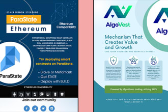 design professional infographic for crypto, business, education