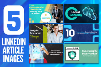 design you premium and professional linkedin article images