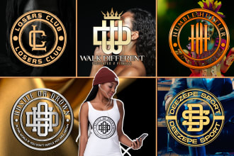 design clothing brand, urban streetwear monogram logo