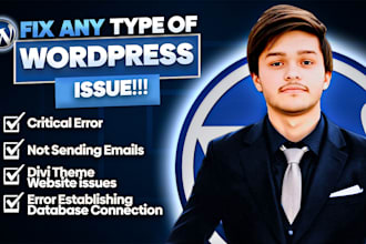 fix wordpress issues, wordpress bug fix, fix wordpress errors, woocommerce fix