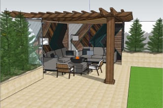 design backyard, pergola,frontyard, pool,deck,paver walkway,fence,retaining wall