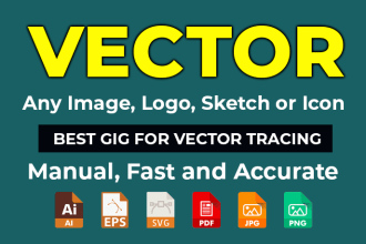 do vectorize logo, recreate sketch or image into vector tracing