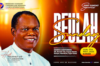 do a modern church flyer design, event flyer or postcard