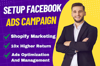 set up and manage shopify facebook and instagram ads campaign