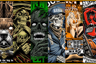 create a custom tshirt design for clothing brands and merch