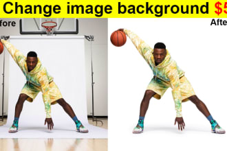 change image background, crop images, color correction etc