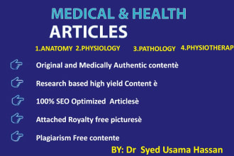 write health medical and blog articles as a doctor