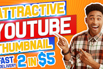 create amazing clickbait youtube thumbnail design
